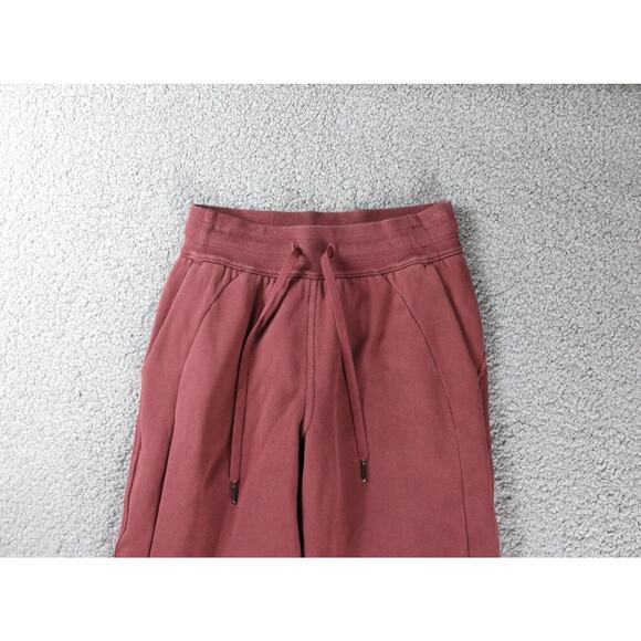 Lululemon Joggers Womens 2 Brown Red Scuba High Rise Drawstring Pull On W5CVAS - Picture 5 of 10